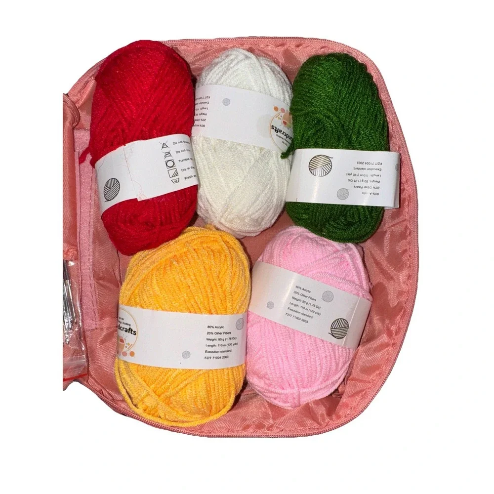 Coopay Crochet Kit Travel Bag Hooks Yarn Beginners Set  Instruction Booklet